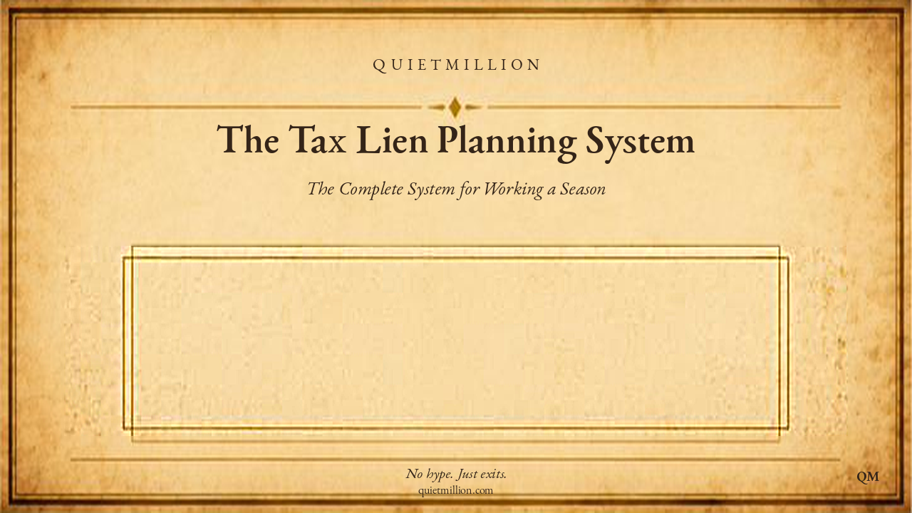 The Tax Lien Planning System cover